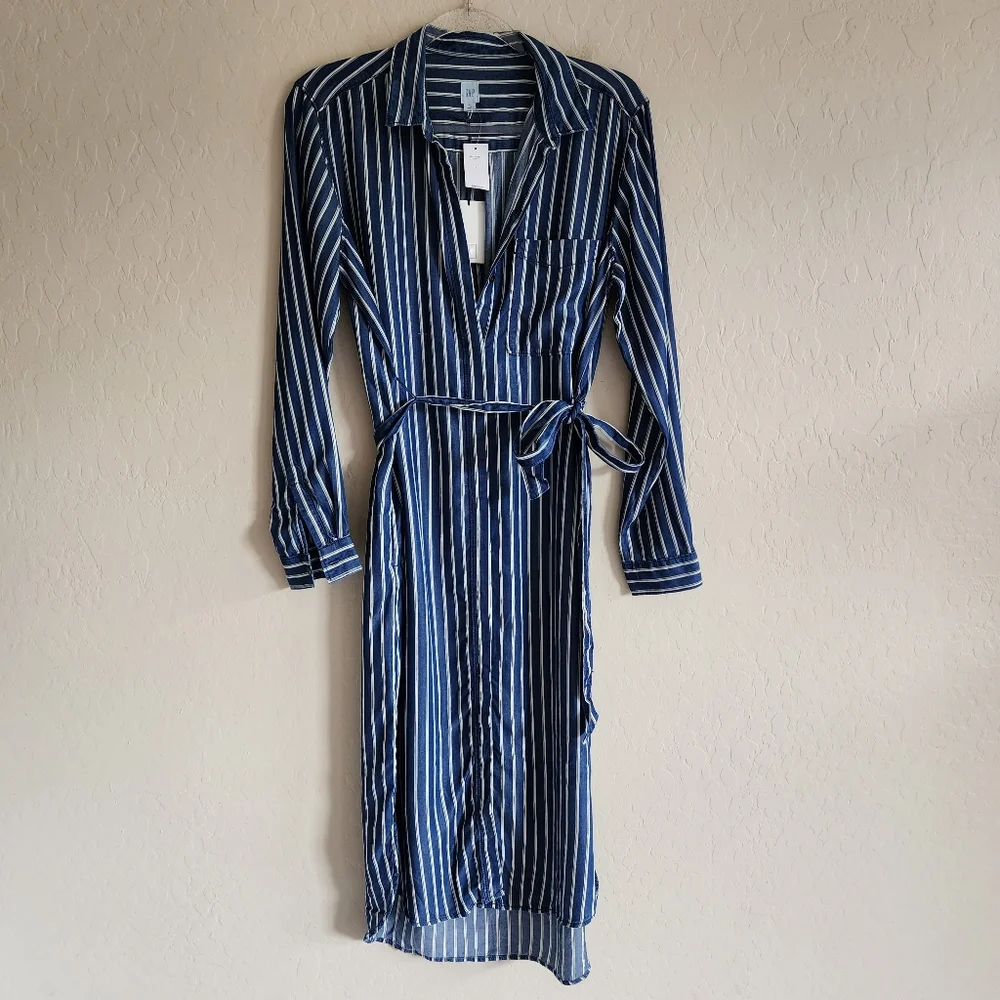 Gap‎ Long Sleeve Striped Dress Small NWT